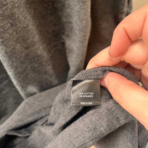 Norma Kamali Sleeveless‎ Charcoal Gray Mini Dress With Front Pockets  Cotton ble - Picture 5 of 5